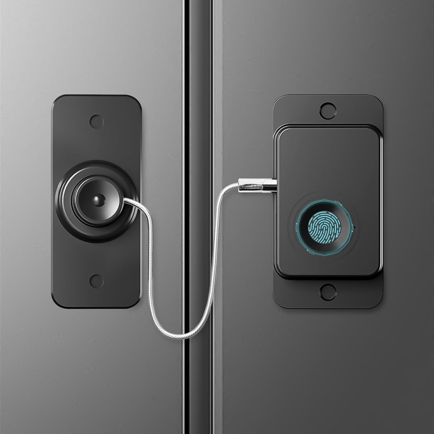Ledusskapja slēdzene ar pirkstu nospiedumu | bērnu drošībai skapjiem, atvilktnēm, cepeškrāsnij, tualetei | Smart Biometric & USB-key