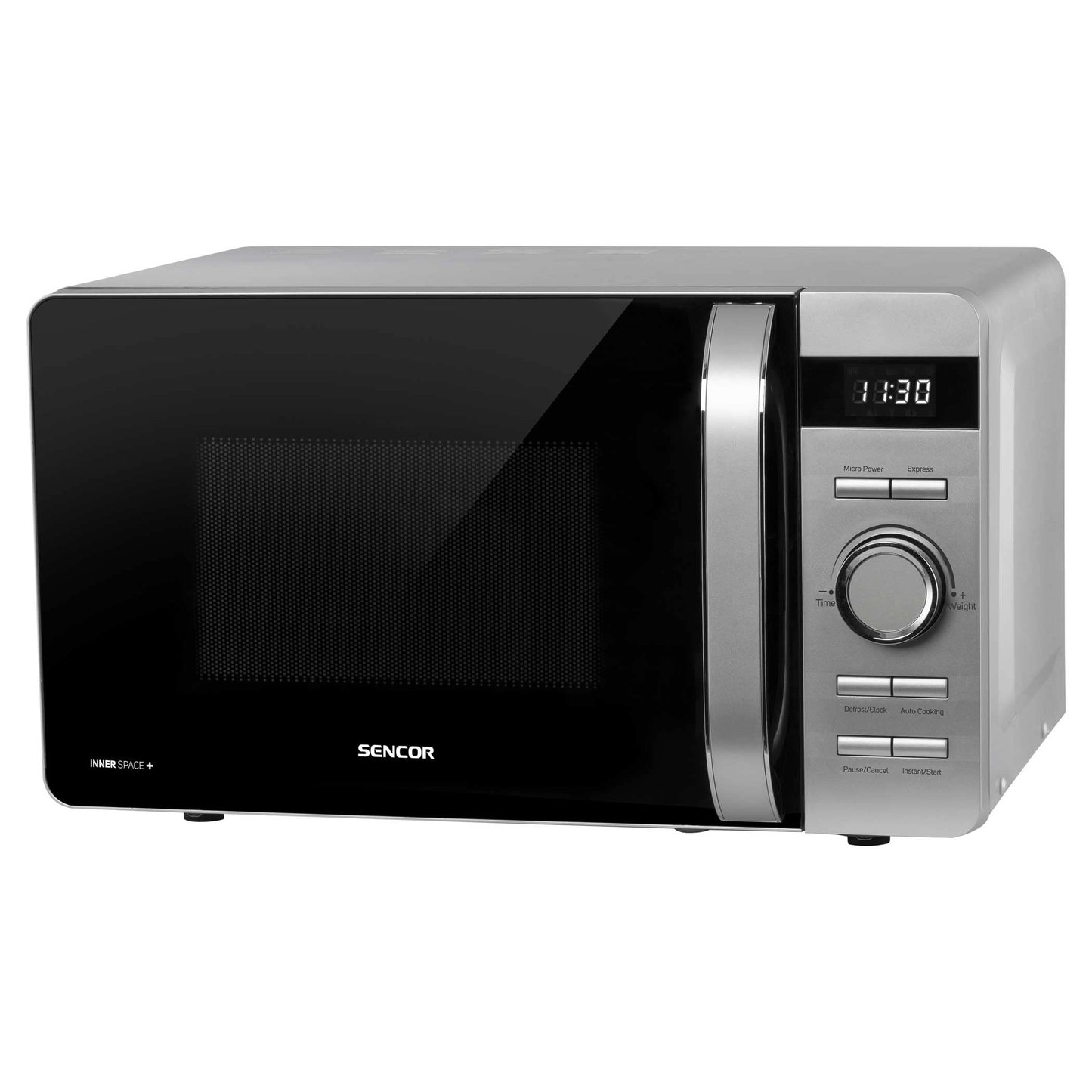 Sencor jaudīga un klusa mikroviļņu krāsns, 17 l, 800 W, ar 8 automātiskām programmām un iekšpusi emaljēta, viegli tīrāma – 5217SL