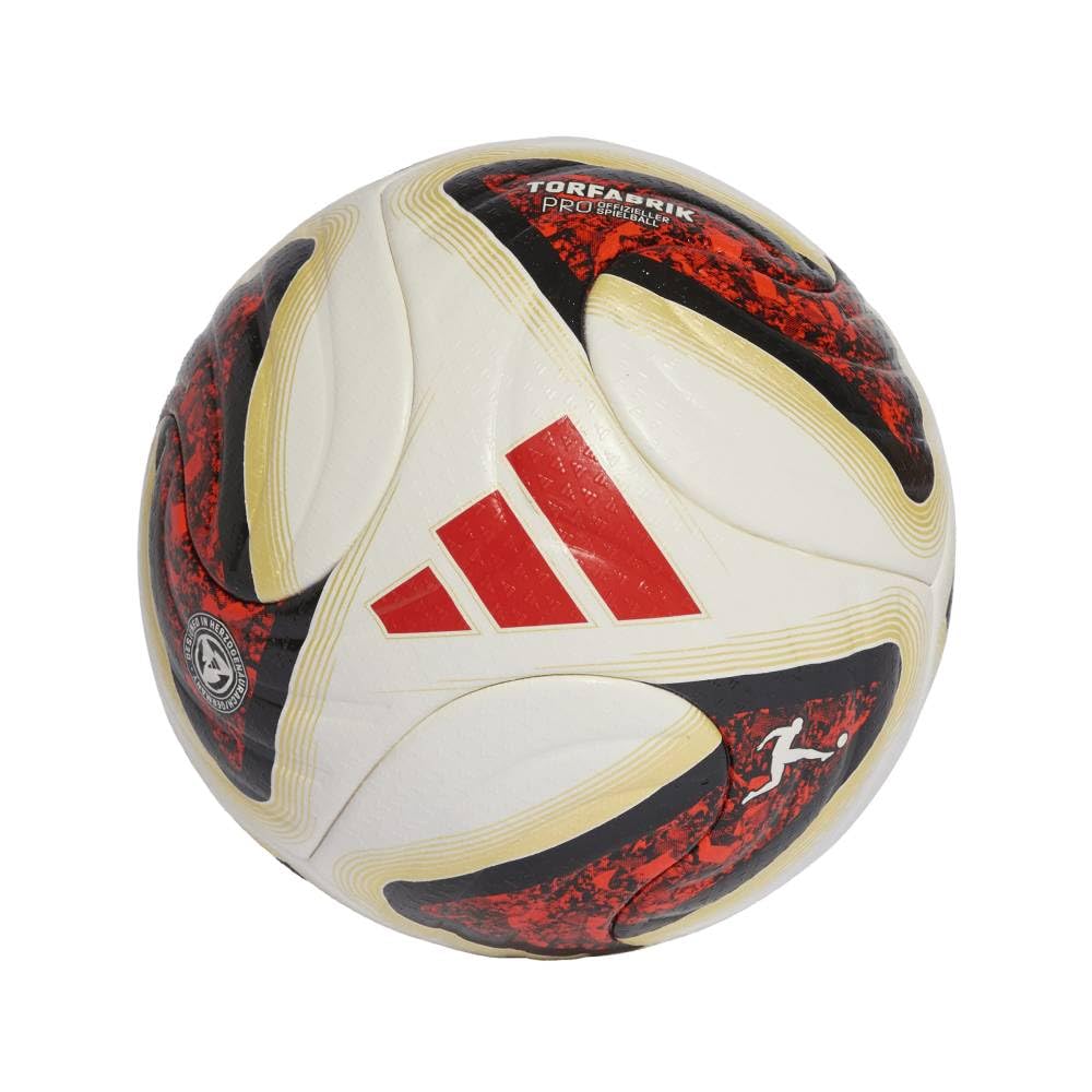Futbola bumba Adidas Bundesliga Pro pieaugušajiem, unisex, balta/melna/Solarrot, 5