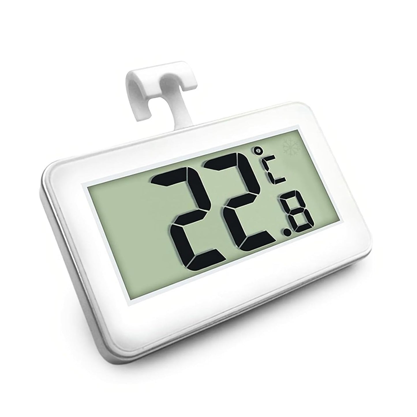 Ledusskapja termometrs, digitāls ūdensizturīgs termometrs ar LCD displeju, paredzēts iekštelpām un ārtelpām, mājām, restorāniem, bāriem un kafejnīcām, balts-1