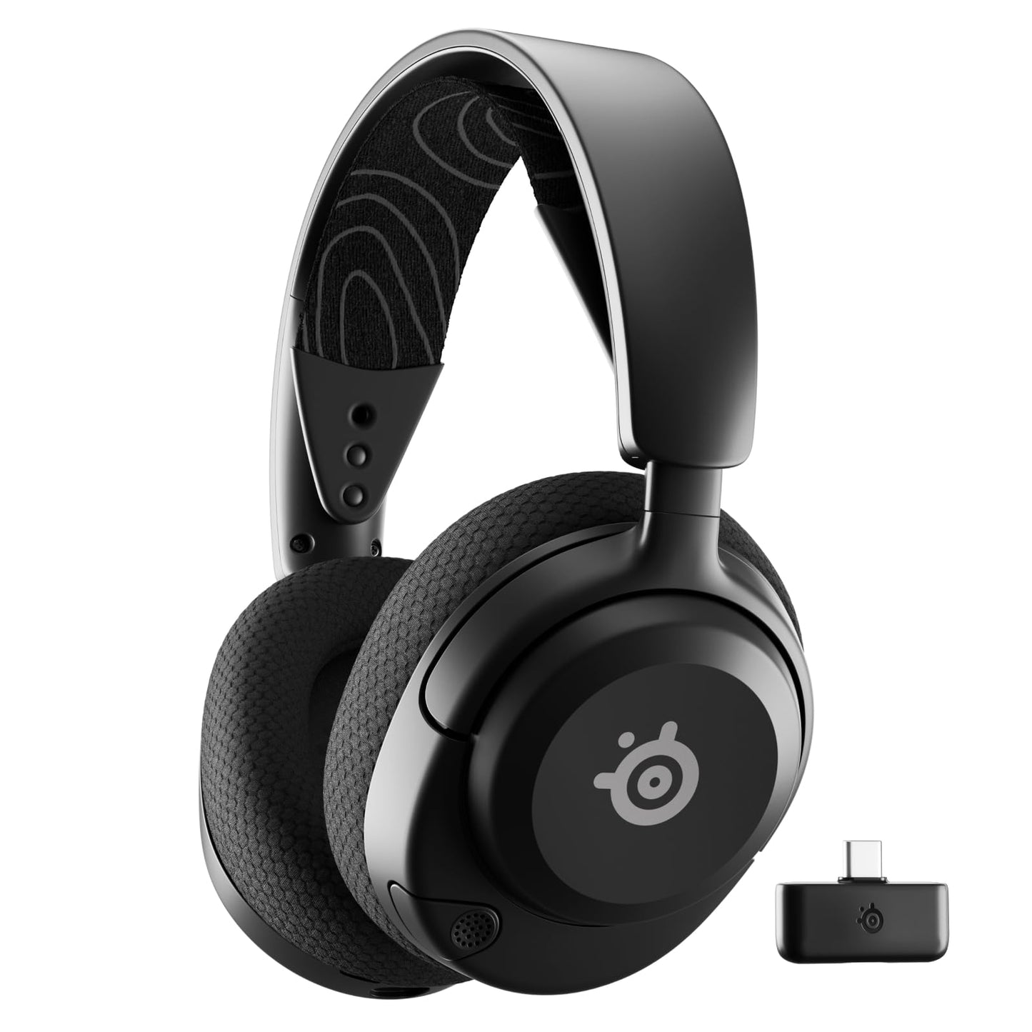 Bezvadu spēļu austiņas SteelSeries Arctis Nova 5 Wireless, daudzsistēmu, PC un PS5, magnētiskie neodīma draiveri, vairāk nekā 100 audio iestatījumu, 60H akumulatora darbības laiks, 2,4 GHz vai BT, ClearCast Gen2.X mikrofons