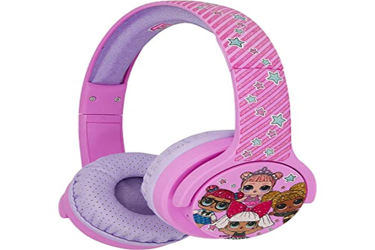 OTL Technologies LOL Glitterati Club JUNIOR BT austiņas - polsterēta stīpa, regulējams izmērs, Bluetooth, skaļuma ierobežojums 85 dB