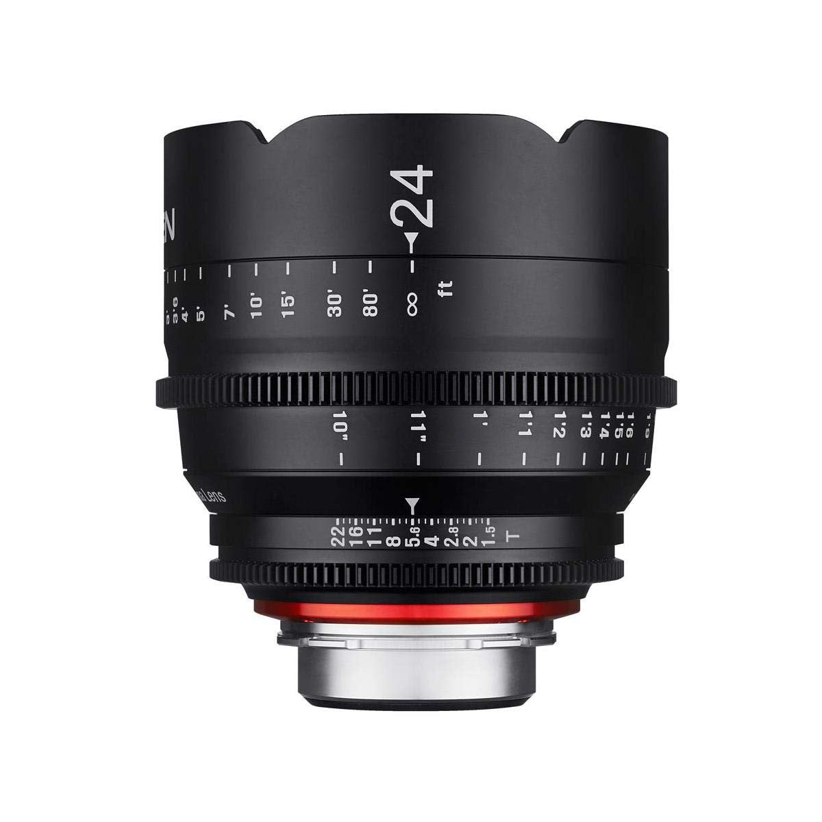 Rokinon Xeen XN24-C 24 mm T1.5 profesionālais CINE objektīvs Canon EF, melns