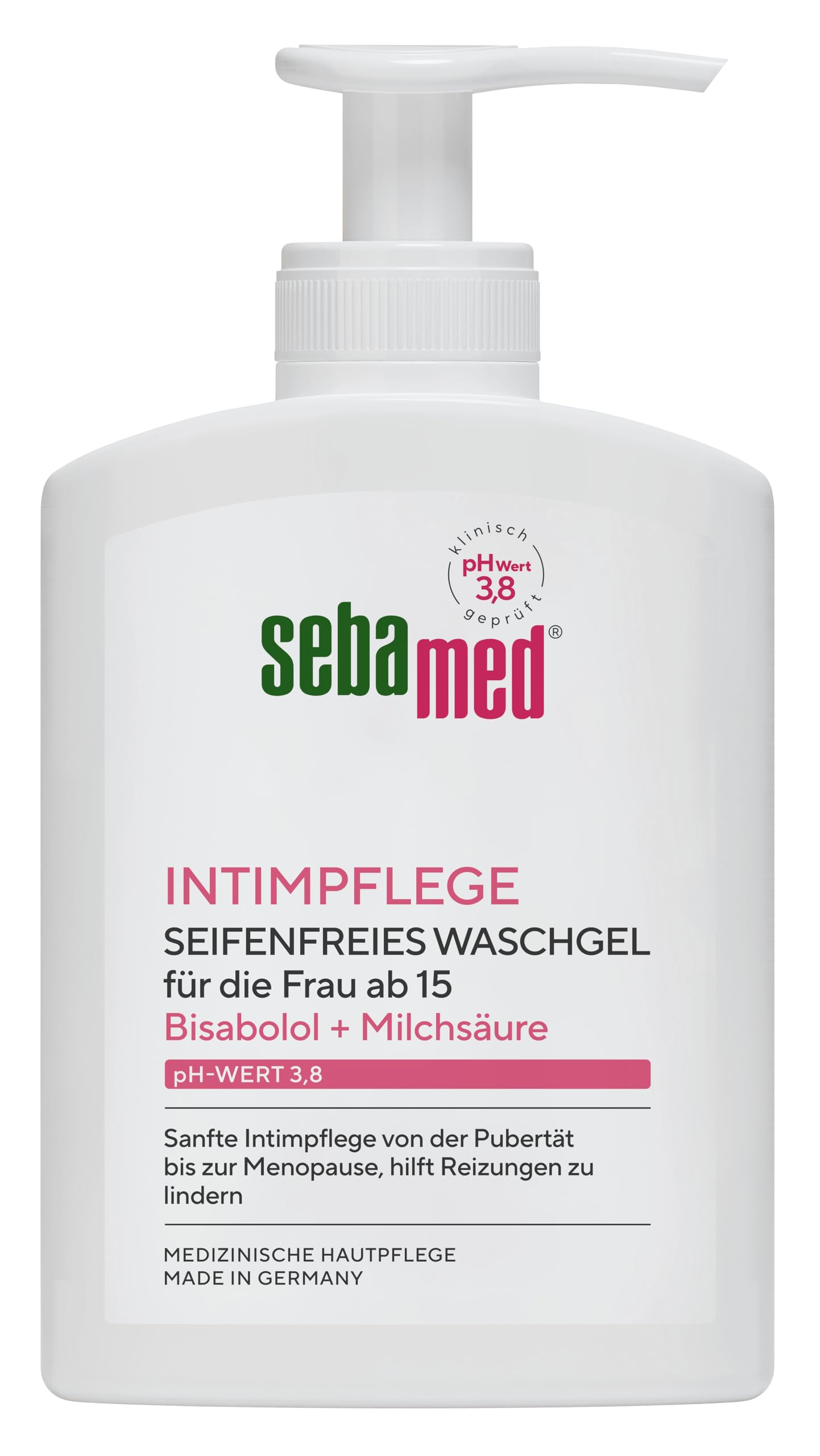 Intīmās higiēnas mazgāšanas gels Sebamed pH 3,8, sievietēm no 15 gadu vecuma, 200 ml