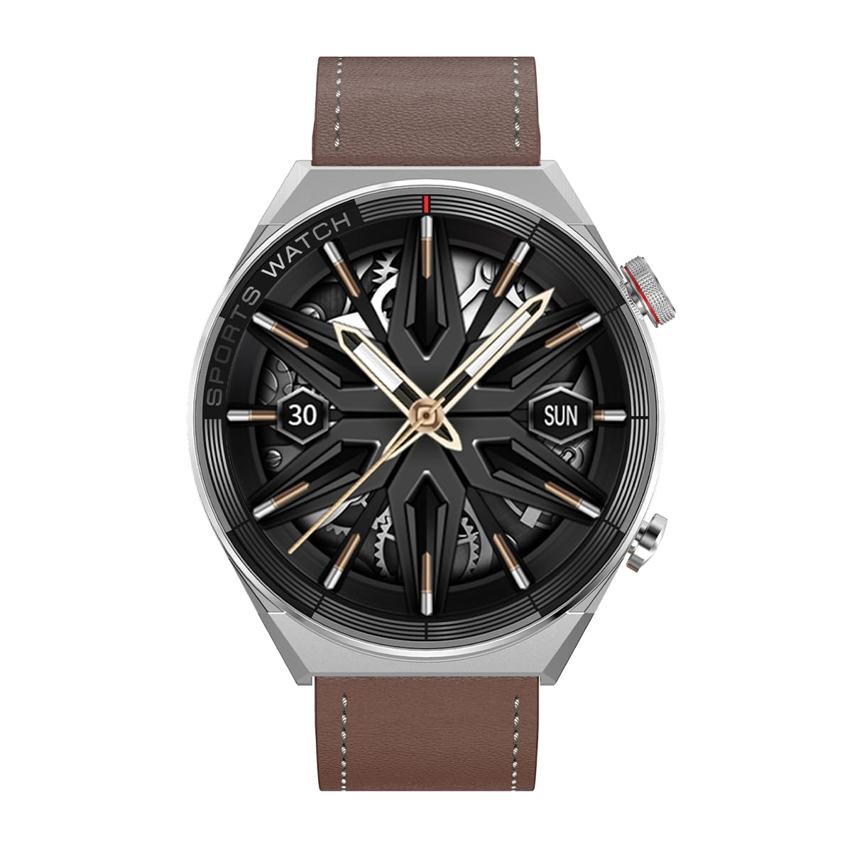 WATCHMARK viedpulkstenis Maverick - sudrabaini brūns, elegants dizains, ūdensizturīgs, moderns stils.