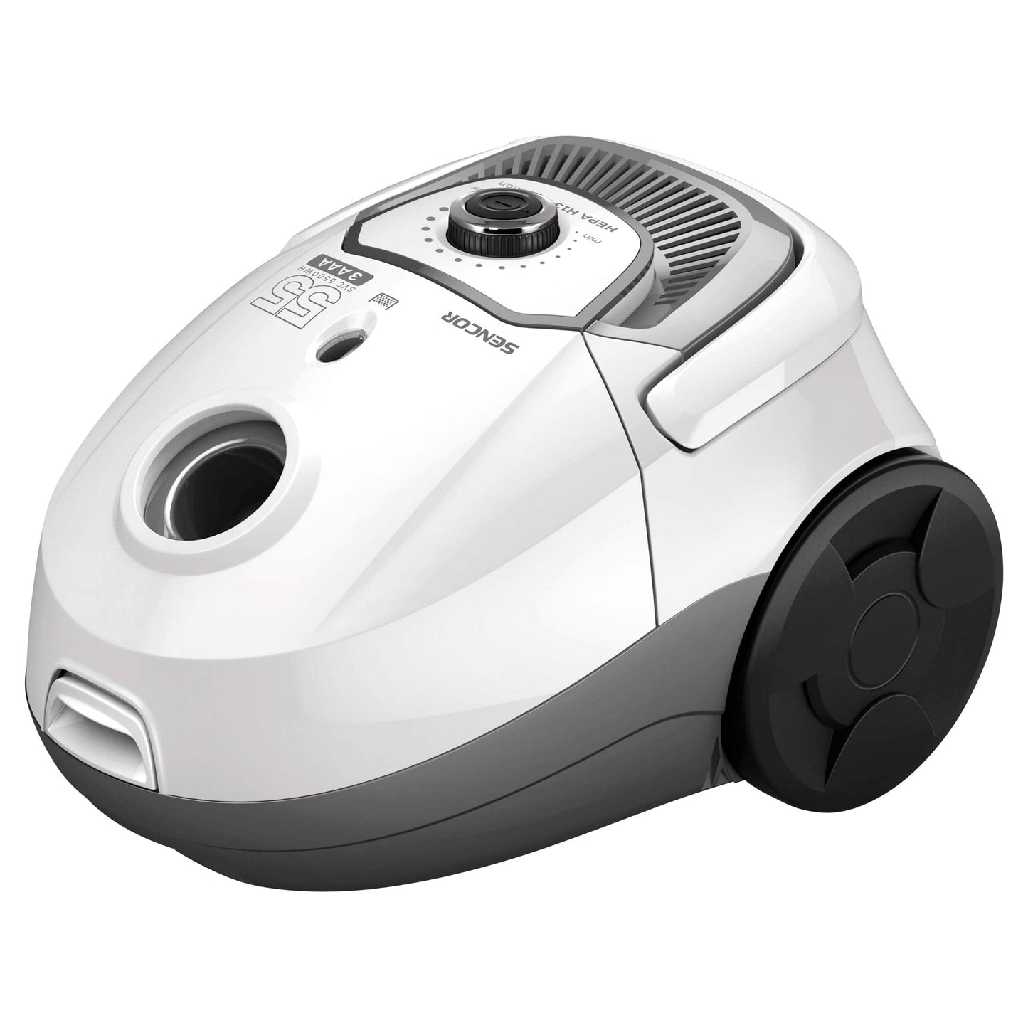 SENCOR 6648894 - White vacuum cleaner, 700W power, 2L capacity, 75dB noise level.
