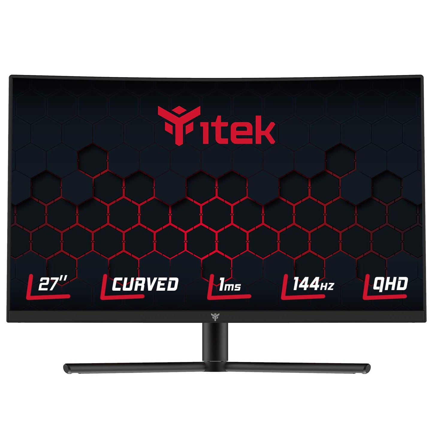 iTek Monitors GGC - 27" curved, WQHD 2560x1440, 144Hz, 1ms MPRT, 3xHDMI, DP, HDR Ready, Adaptive Sync