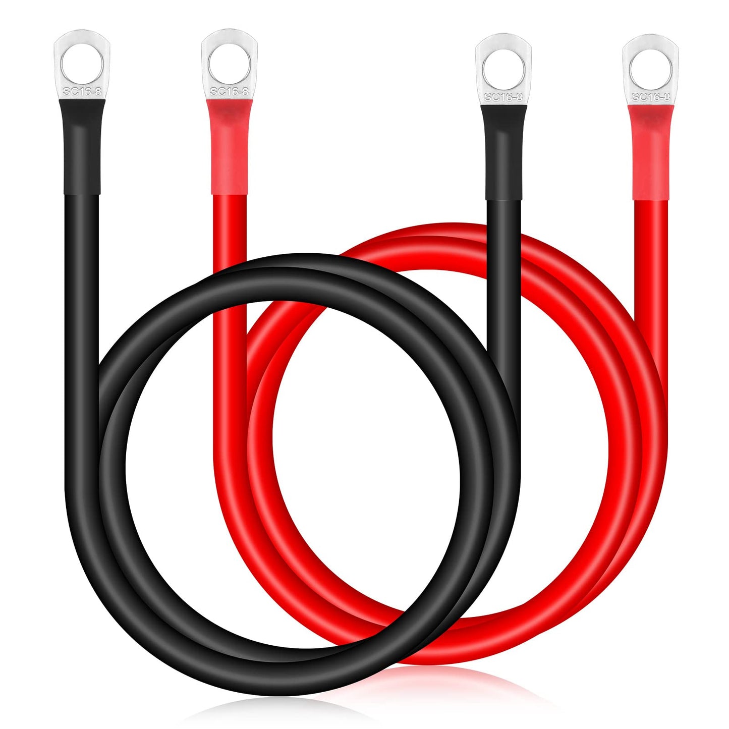 Zocipro akumulatora kabelis 2 gab. 70cm 16mm² M8 12V 5AWG