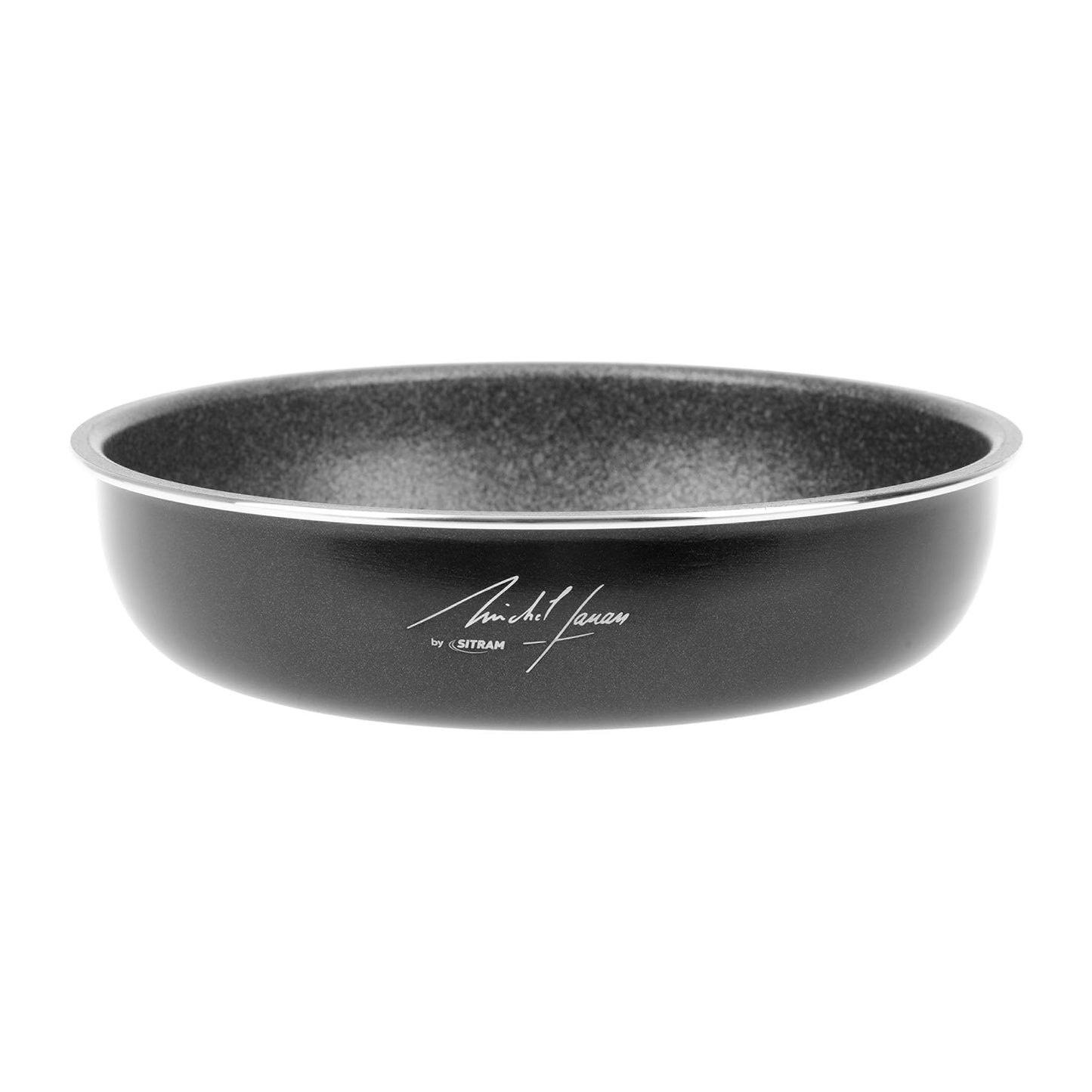 Sitram 715394 alumīnija panna - 20 cm, melna nelīpoša, bez PFOA, piemērota visiem plīts veidiem, rokturis nav iekļauts.