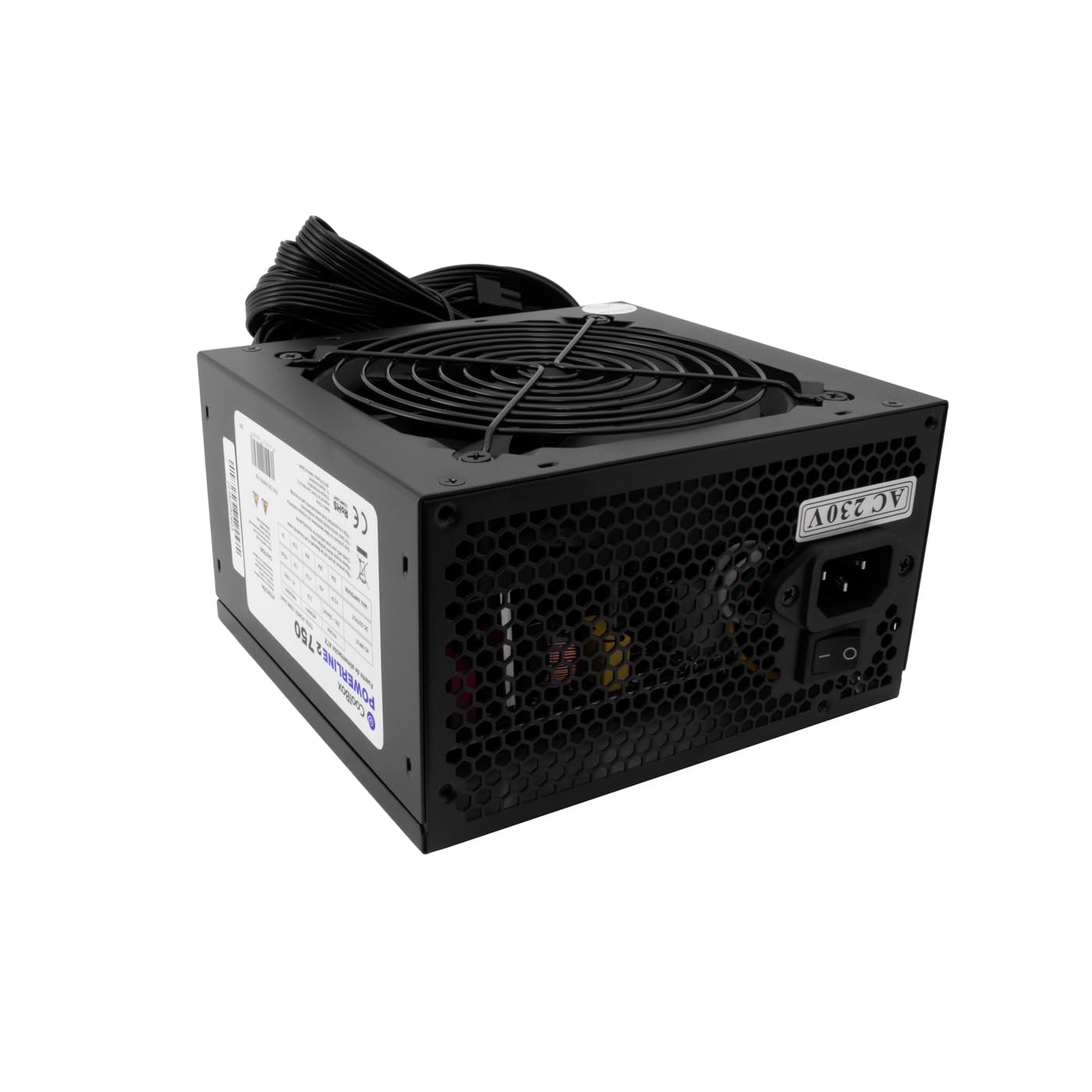 CoolBox barošanas bloks 750 W - Compact, efficient power supply with 750 watts for reliable performance.