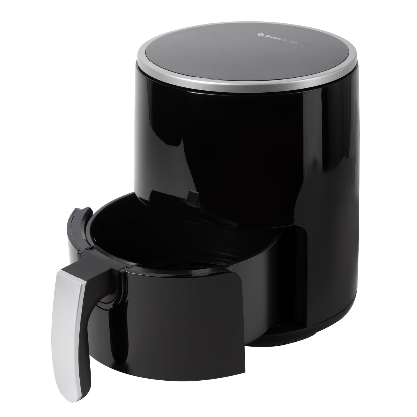 Z SwissHome PETIT - 2.5L 1200W air fryer with digital display, adjustable temp 80-200°C, 60 min timer, removable basket.