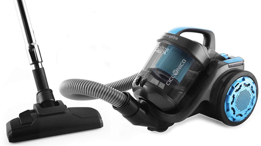 Orbegozo ciklona putekļsūcējs AP 8030 - HEPA filtrs, 2L tvertne, 800W, elektroniski regulējama jauda, melns un zils