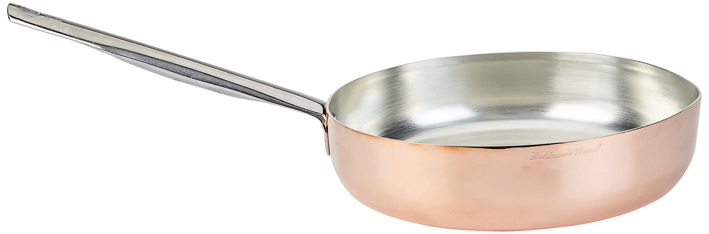 Pentole Agnelli ALCU111PI28 - 28 cm copper frying pan with stainless steel handle and induction base