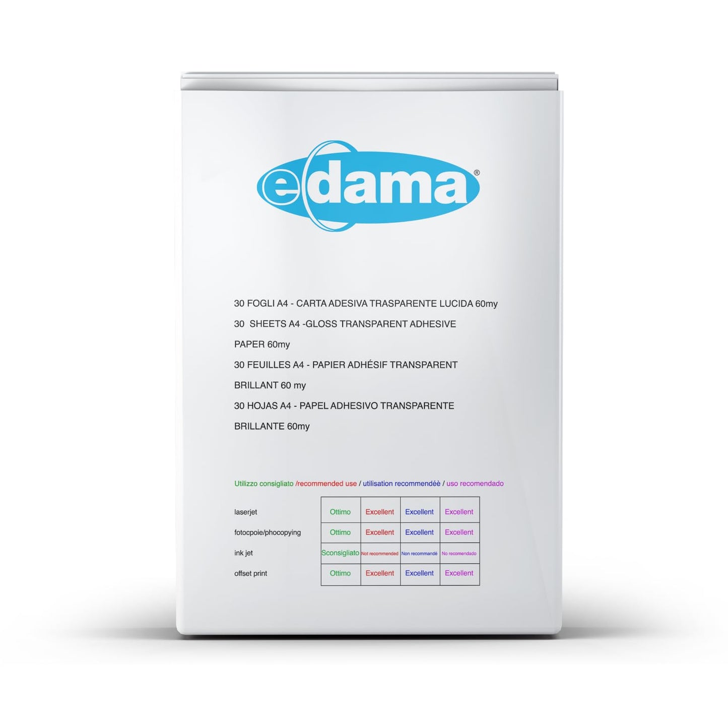 Caurspīdīgas pašlīmējošās etiķetes - 1 etiķete uz DIN A4, poliestera plēves, piemērotas lāzerprinterim.