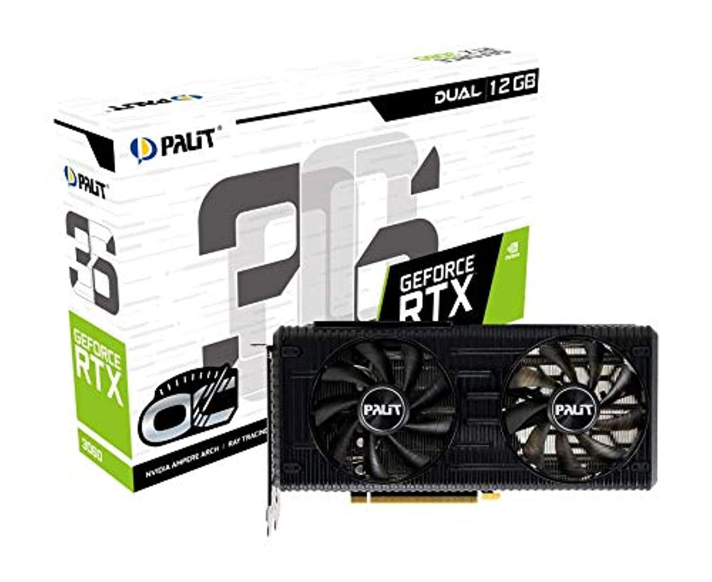 Palit VGA RTX 3060 Dual OC 12GB - GDDR6, HDMI 2.1, 3xDP 1.4a, high-performance graphics card for gaming.