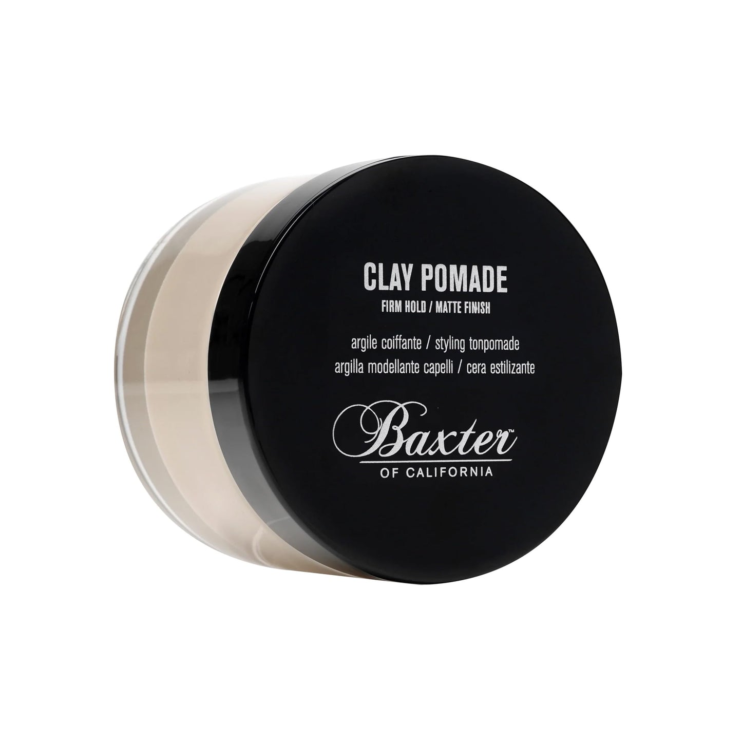 Baxter of California Clay Pomade matējošs matu vasks ar bišu vasku, stipra fiksācija, dabīgs finišs, 80 g burka