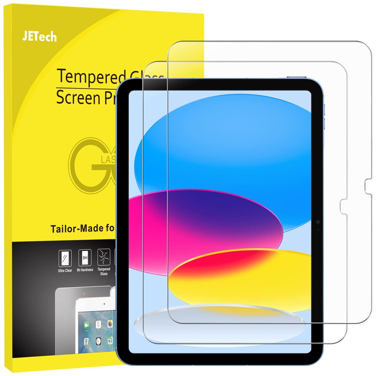 Ekrāna aizsargplēve JETech iPad (A16) 11./10. paaudzei, 2 gab.