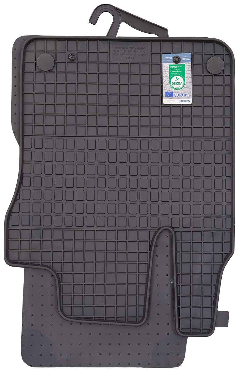 PETEX gumijas paklāji piemēroti fortwo no 11/2014 / fortwo kabrio no 02/2016 paklāji melnā krāsā 2-daļīgs