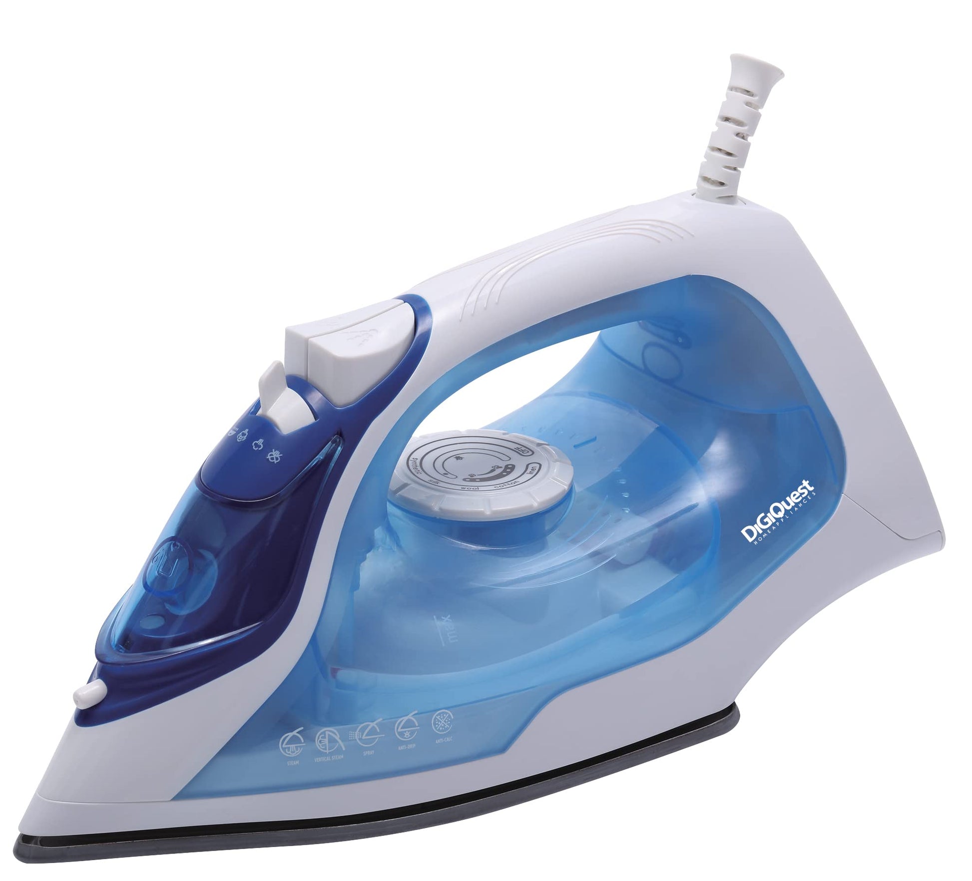 STEAMY STEEL S2 Digiquest - Tvaika gludeklis ar tērauda plāksni, digitālais temperatūras regulējums, ātra sildīšana.