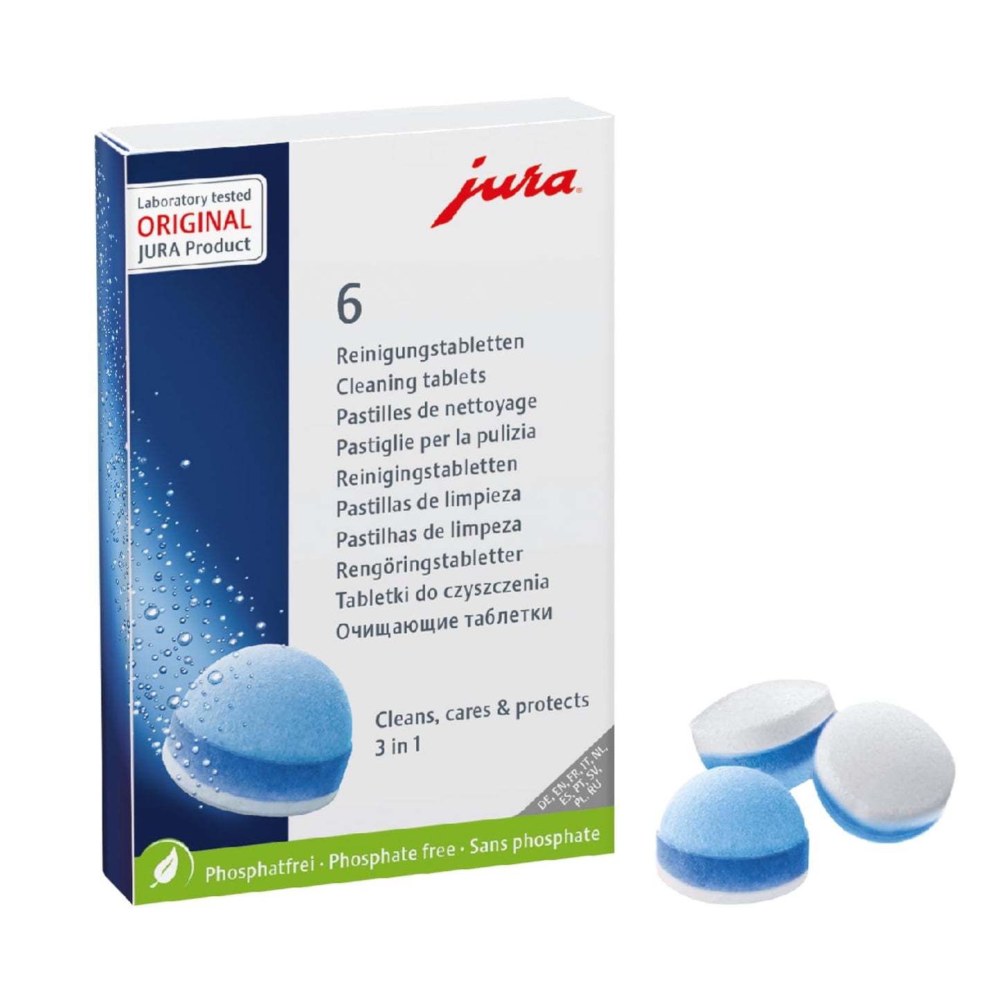 JURA oriģinālās tīrīšanas tabletes kafijas automātam 6 gab. (24225)