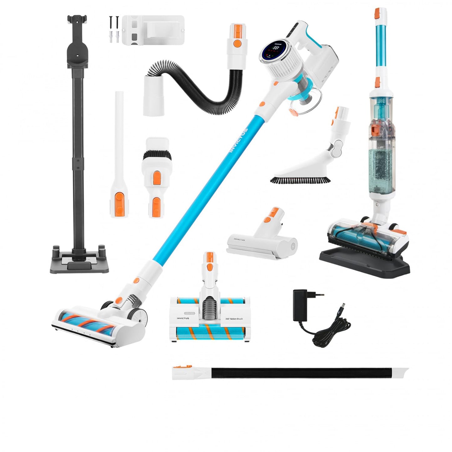 Genius Invictus X7 Facelift A06313 - Wet and dry vacuum cleaner, blue/white, 380 W power.