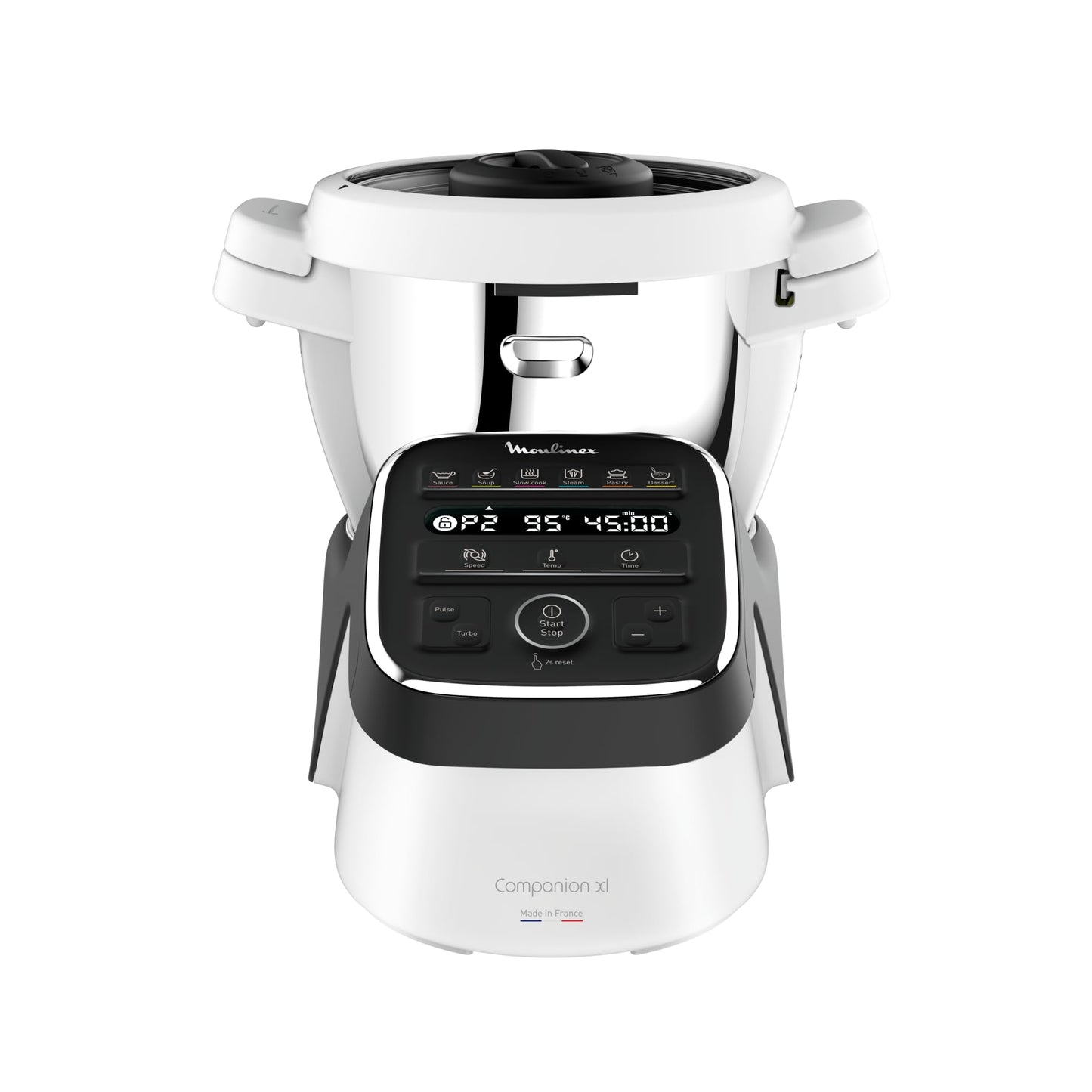 Moulinex Companion XL daudzfunkcionāla virtuves mašīna, 4,5 l, 12 automātiskas programmas, 6 piederumi, 1550 W, trauka ietilpība 3 l, klusa virtuves mašīna, HF80C8