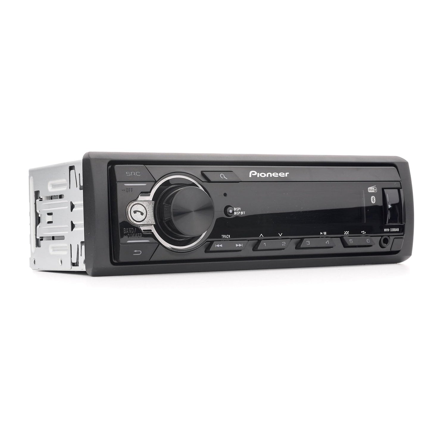 Pioneer MVH-330DAB, 1DIN autoradio ar RDS un DAB+, USB, AUX ieeja, Bluetooth, mazu montāžas dziļumu