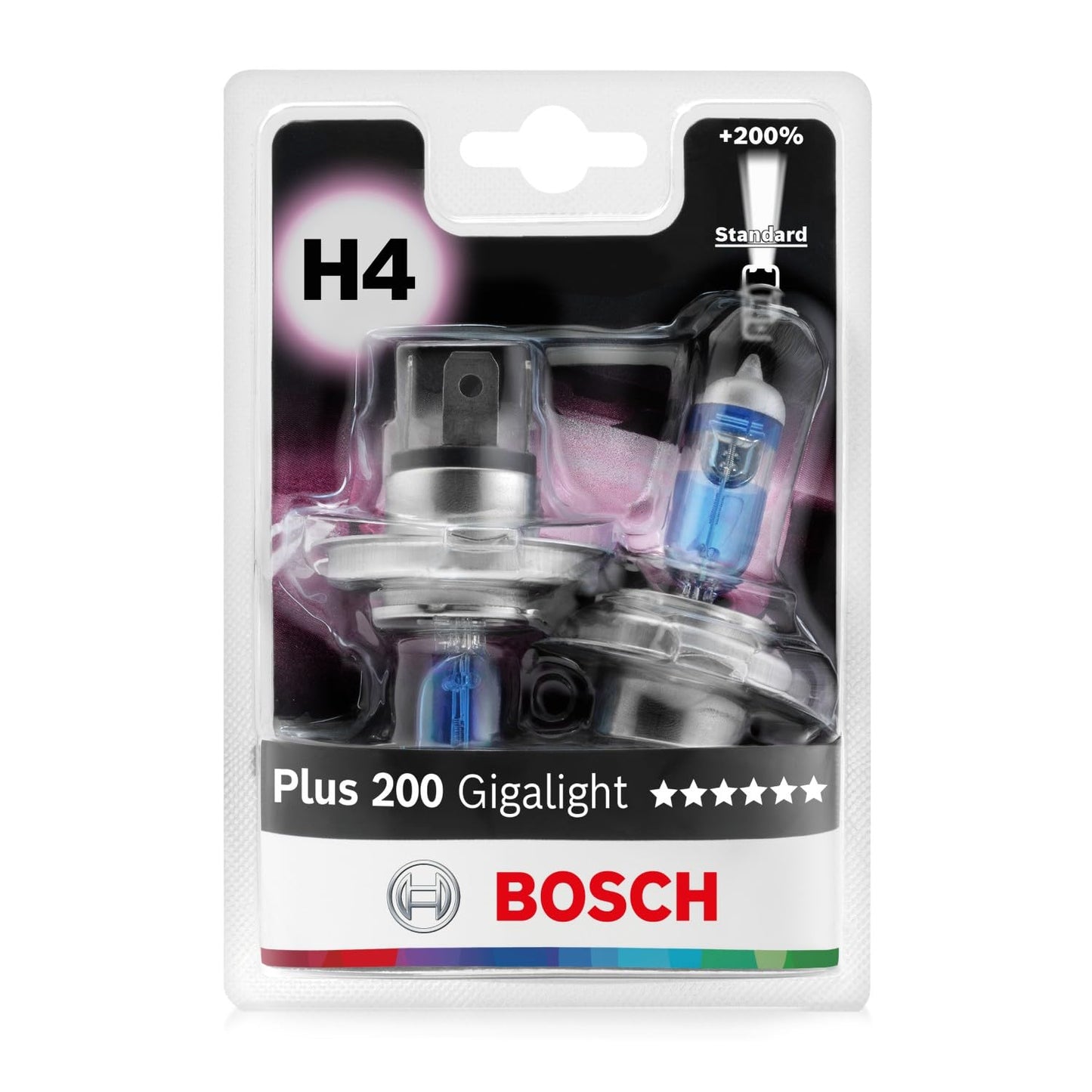 Automašīnas halogēna spuldze Bosch Glühlampe Fernscheinwerfer 1987301435, Plus 200 Gigalight, 12V 60/55 W