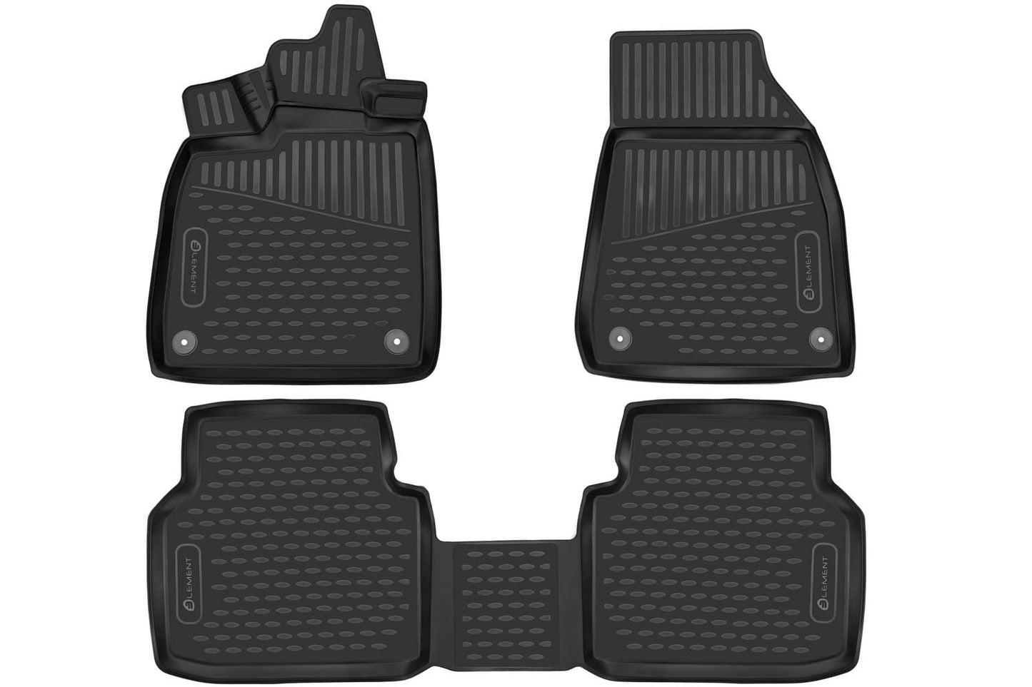 Pielāgotie 3D ELEMENT paklāji Volkswagen ID.4 2020 ->, akumulatora elektriskie, 3-daļīgi, melni