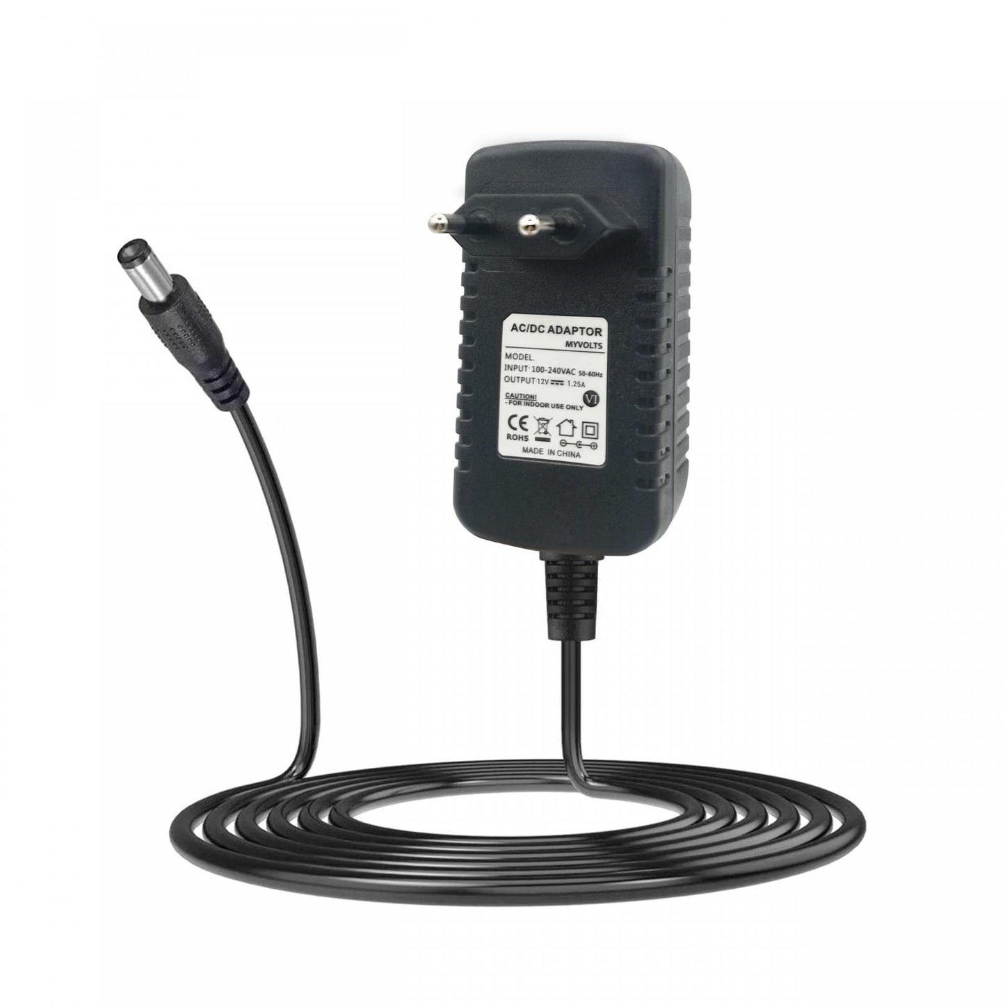 MyVolts 12V Power Supply - Compatible with Sangean DDR-31 DAB Portable Stereo, reliable and efficient performance.