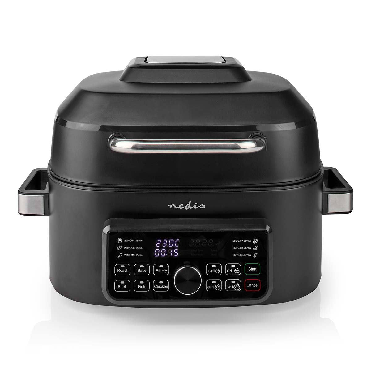 Karstā gaisa fritieris - 6 l, digitāls, 120 min taimeris, 7 iepriekš iestatītas programmas, melns