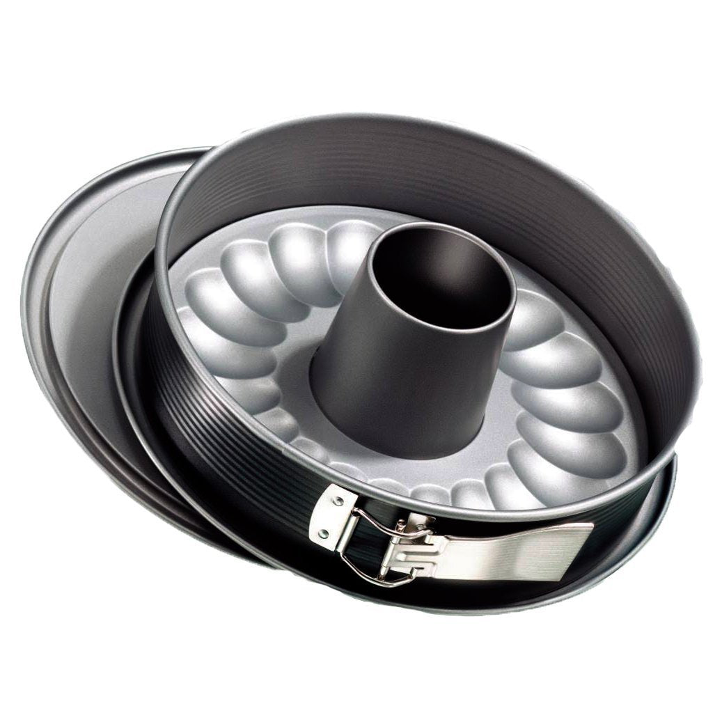 Atsperu kūkas formas komplekts Zenker ar plakanu un cauruļveida pamatni Ø 29,5 x 29 x 9,5 cm