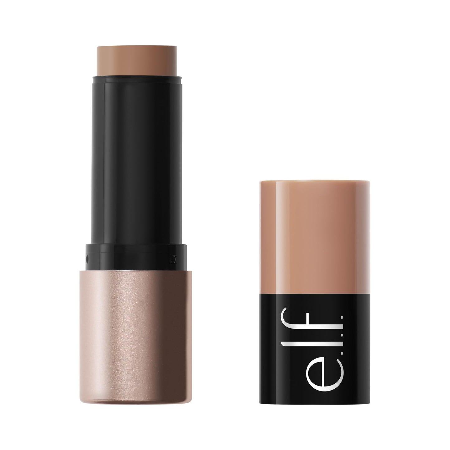 Krēmveida bronzējošs stiks e.l.f. Soft Glam Cream Bronzer Stick, veidojams bronzeris ilgnoturīgam, definētam glow un satīna finišam, izskrūvējams, vegāns, Fair, Light/Medium