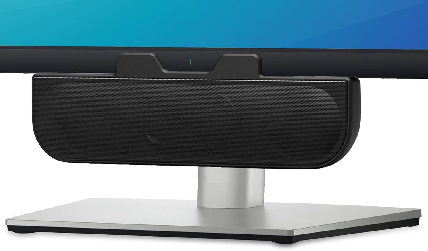 USB stereo skaļrunis YsyYey ar monitora skavu, datora skaņas panelis ar stereo skaņu, pastiprinātiem basiem un 3 pogām, vienkārša pievienošana, saderīgs ar Windows/macOS/Android, mājas birojam