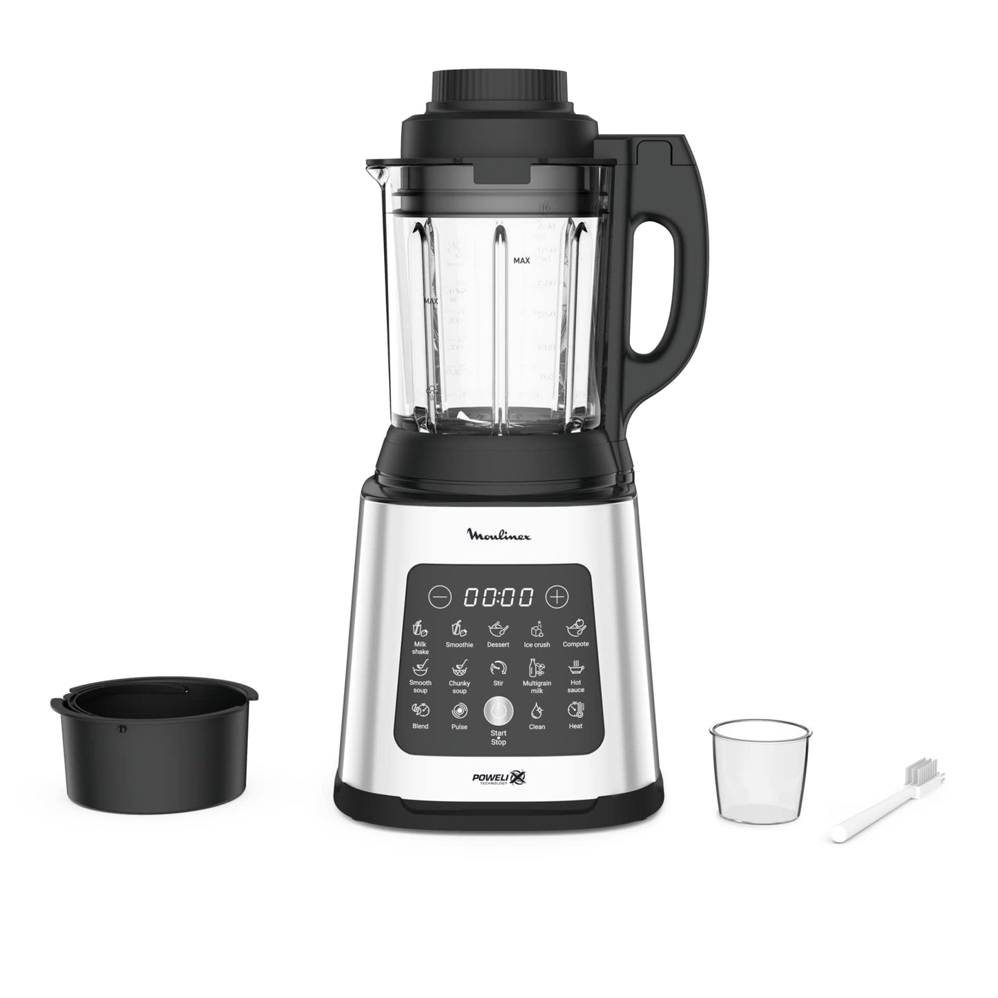Moulinex PerfectMix Cook - 10 automatic programs, 1400W, touchscreen, 2L capacity, easy to clean, for hot and cold meals.
