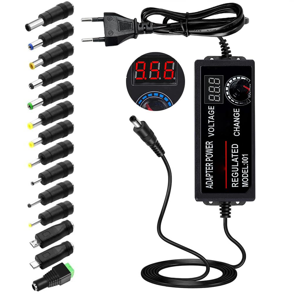 Regulējams barošanas bloks 3V-24V universāls barošanas adapteris 3A 72W