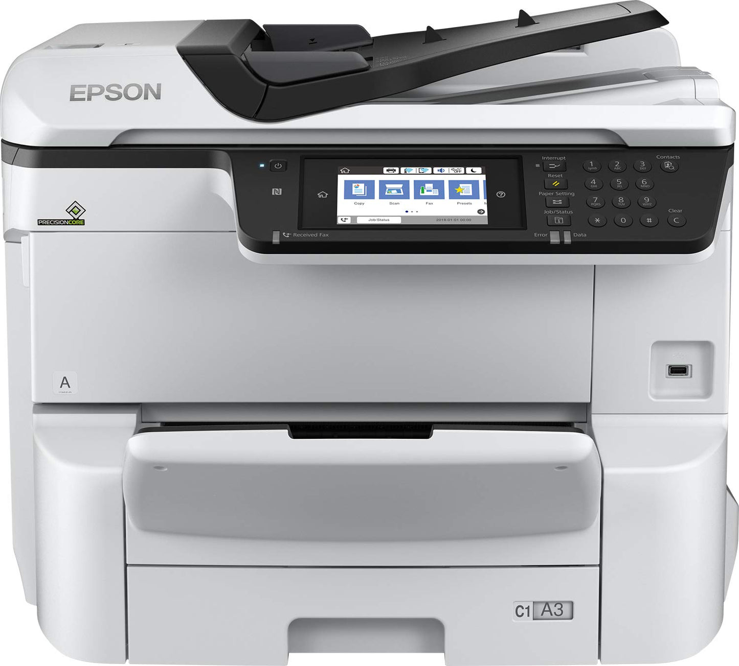 Epson Workforce Pro WF-C8610DWF - All-in-one color inkjet printer, fast printing, wireless connectivity, high-capacity ink.