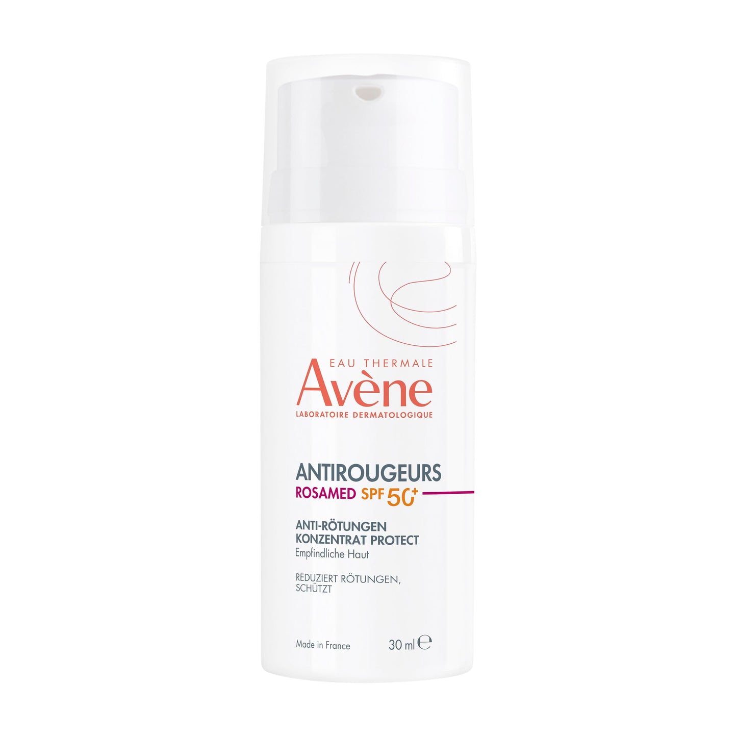 Saules aizsargkrēms AVÈNE Rosamed Antirougeurs koncentrāts SPF 50+ - mitrina un nomierina - 30 ml
