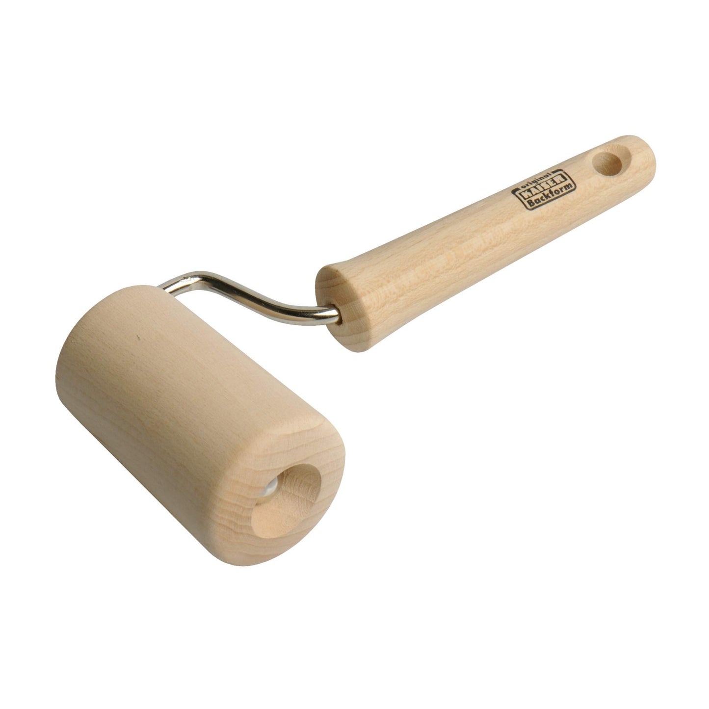 Mīklas rullis Original Kaiser Classic, mazs, 19 x 7,5 cm, koka rullītis no dižskābarža, vieglas gaitas mehānisms, dabīgs