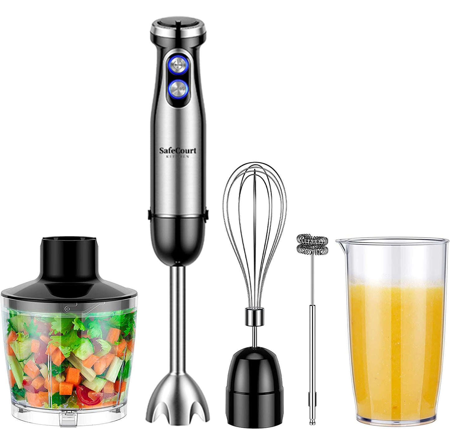 Safecourt Kitchen Staafmixset, 6 daļīgs, 1000 vati, smalcinātājs