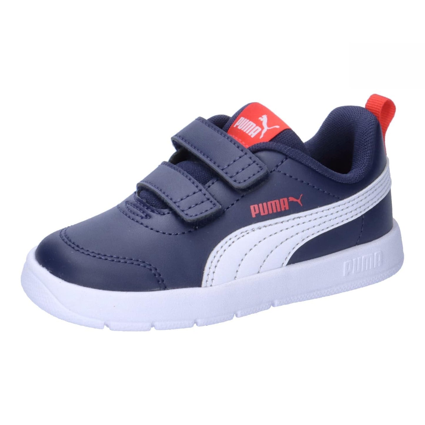 Bērnu sporta apavi PUMA COURTFLEX V3 V INF, Unisex, jūras zils/balts/sarkans, 8 UK bērnu