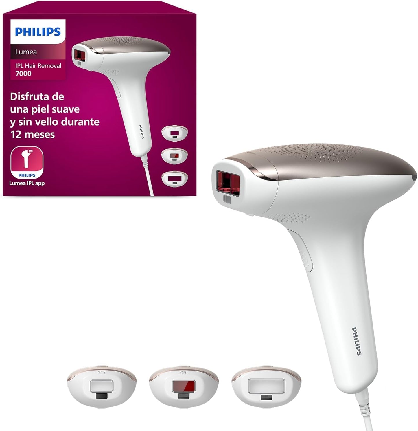 Philips Lumea Advanced SC1999/00 - IPL matu noņemšanas ierīce, 250,000 impulsu, ādas sensors, piemērota ķermenim un sejai.