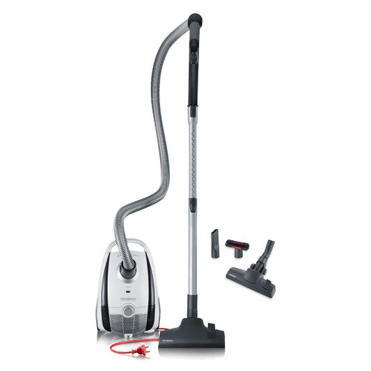 SEVERIN S'POWER snowlight - kluss, kompakts putekļsūcējs ar HEPA 13 filtrs, 750 W, 8 m darbības rādiuss, 2L maisiņš.