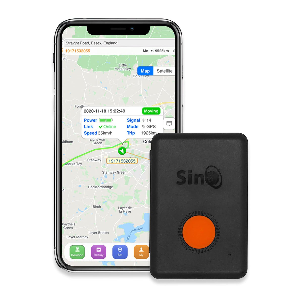 GPS izsekotājs bērniem, senioriem un cilvēkiem ar demenci SinoTrack 4G – mini atrašanās vietas noteicējs ar tiešsaistes izsekošanu un trauksmes funkciju, akumulatora darbības laiks līdz 2-3 dienām