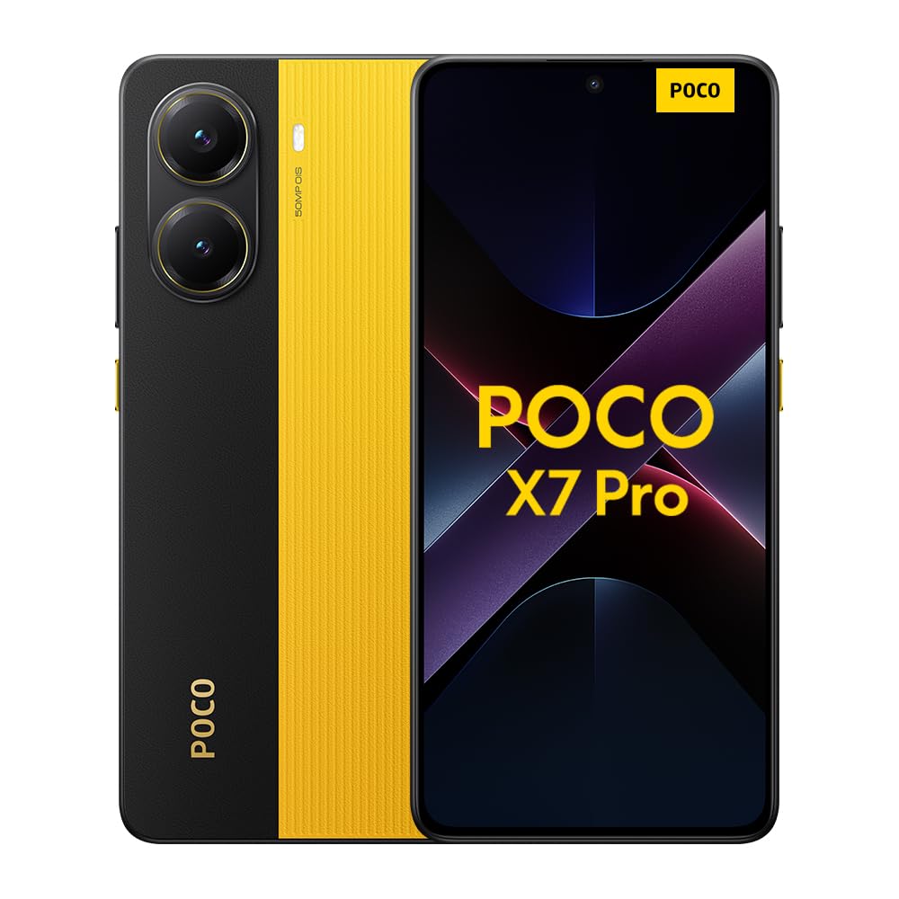 Xiaomi Poco X7 Pro - 8GB RAM, 256GB storage, 50MP OIS camera, 6000mAh battery, 90W HyperCharge, IP68, AI features