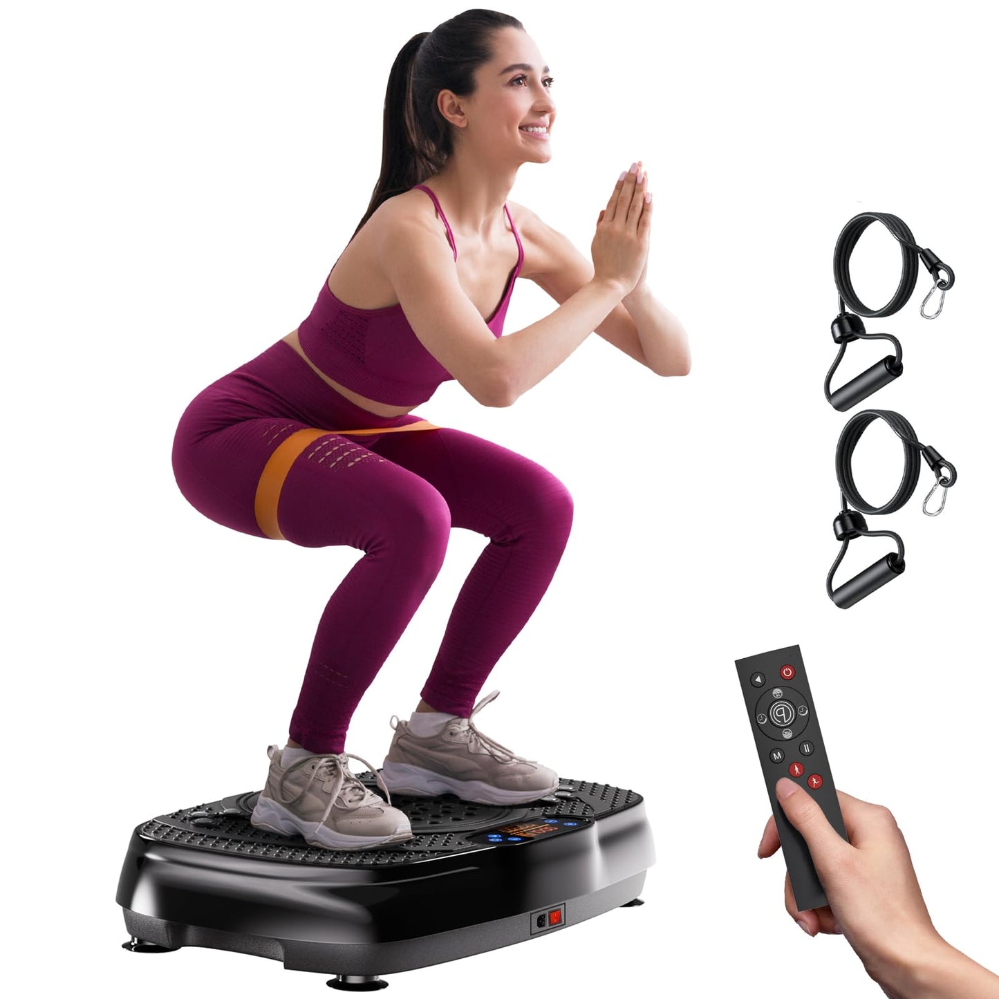 Vibrācijas platforma TISSCARE, rüttelplate sportam mājās, vibro shaper ar 120 līmeņiem, 5 režīmiem un līdz 400LBS, vibro plate tauku dedzināšanai un muskuļu tonizēšanai