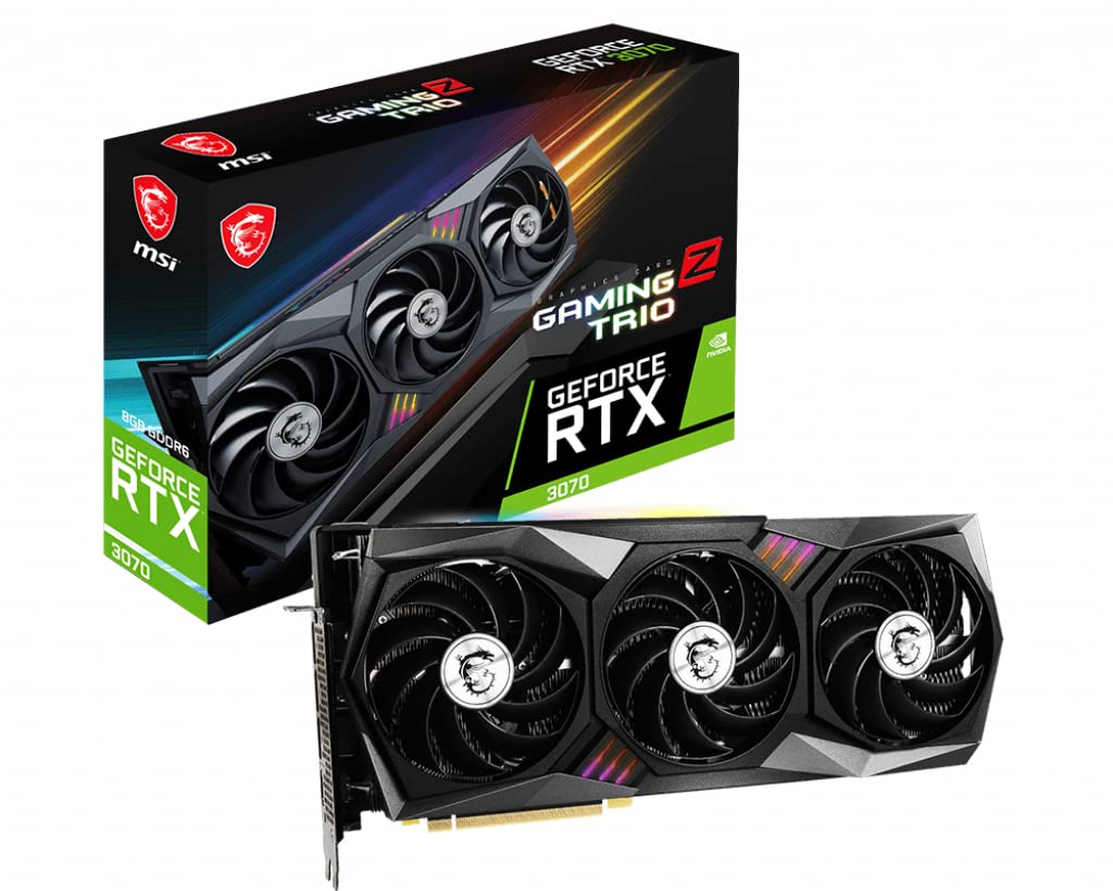 MSI GeForce RTX 3070 GAMING Z TRIO 8G LHR - NVIDIA RTX 3070 LHR, 1845 MHz GPU, 8 GB GDDR6 memory, high-performance graphics card