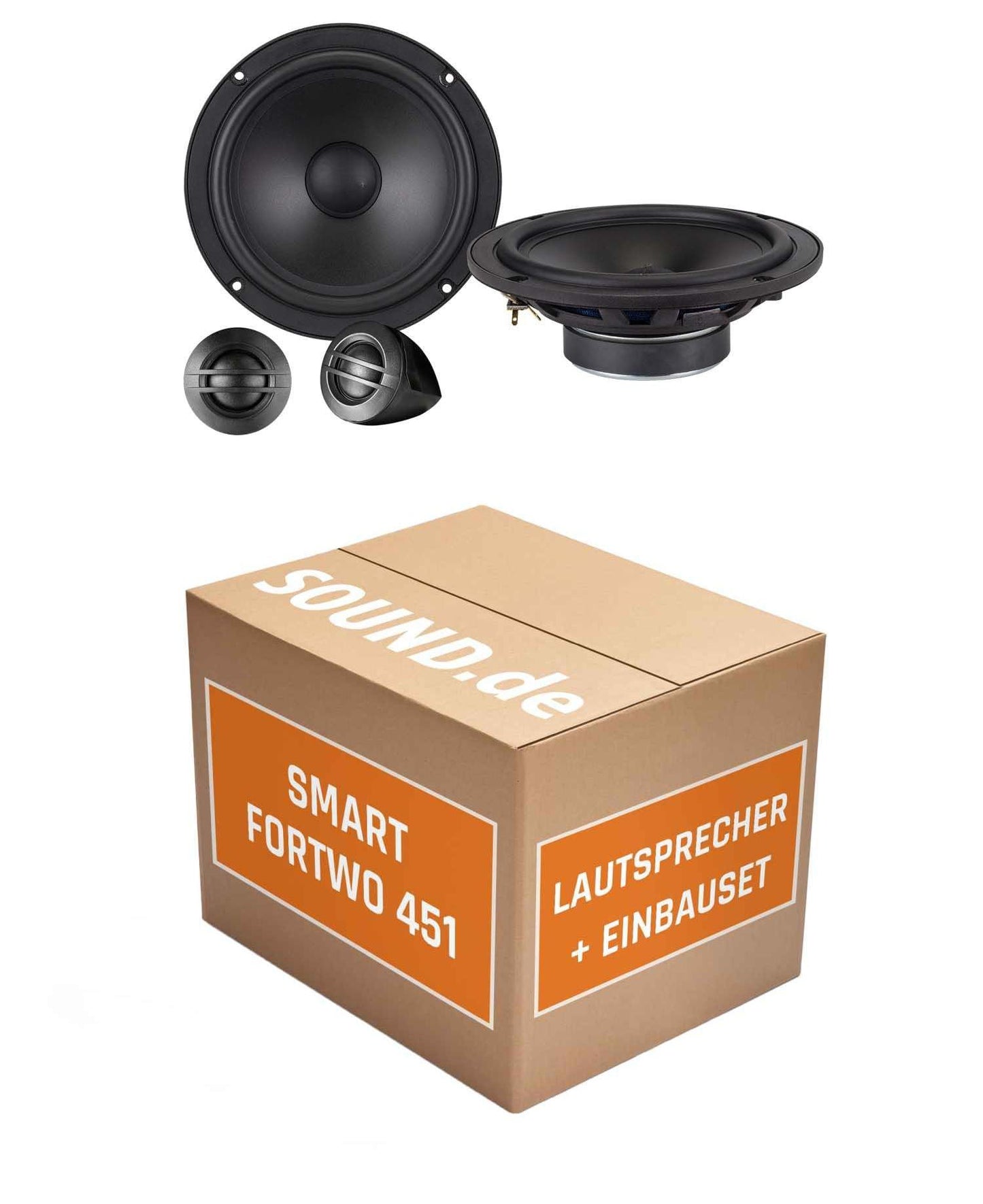 JUST SOUND best choice for caraudio skaļruņu uzstādīšanas komplekts Axton ATC165S, saderīgs ar Smart Fortwo 451 priekšā | 2x zemfrekvenču/vidējo frekvenču skaļruņi, 2x augstfrekvenču skaļruņi, 2x frekvenču dalītāji
