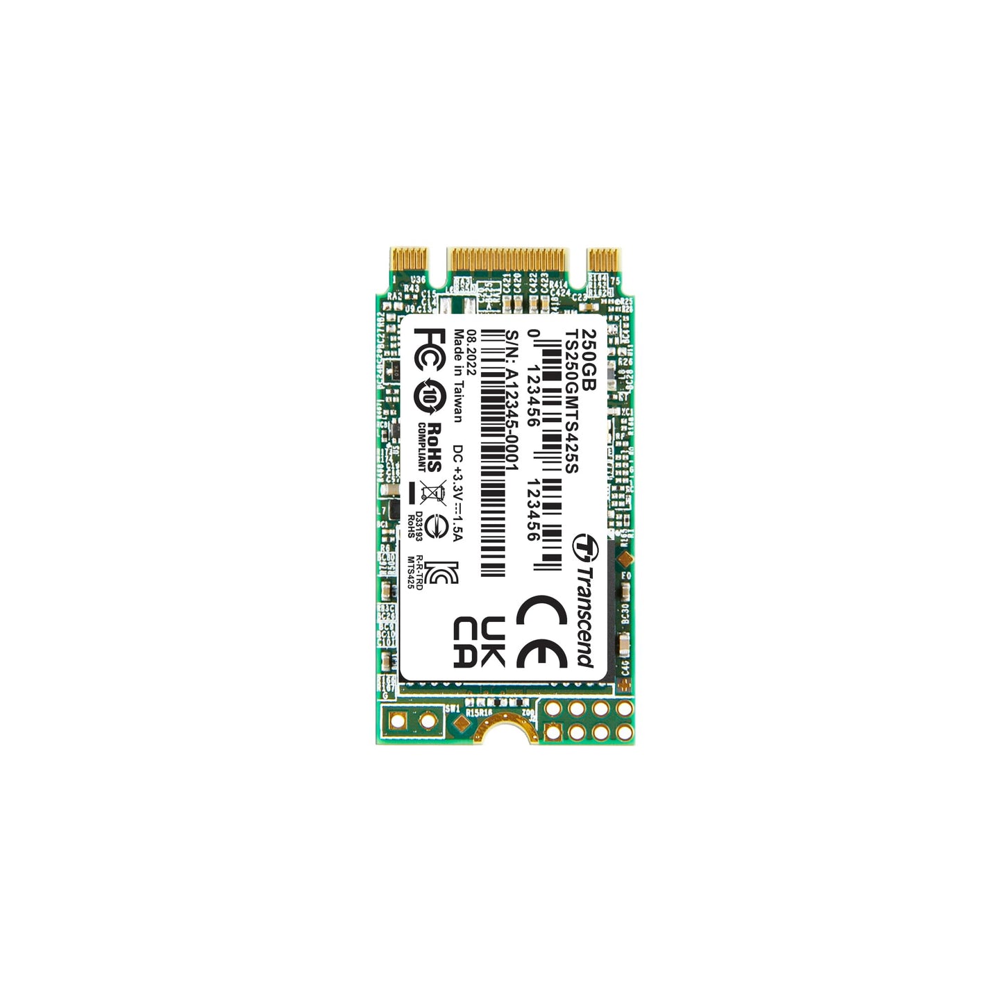 Transcend 250GB SATA III M.2 SSD - 6Gb/s speed, 42mm form factor, high-performance storage solution.