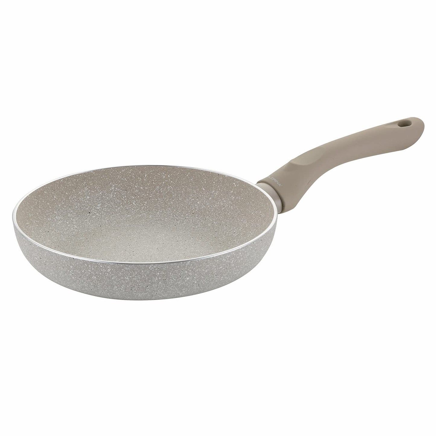 Florina Sandy Organic Aluminium Pan - 20 cm, non-stick, suitable for induction, gas, and electric stoves, grey.